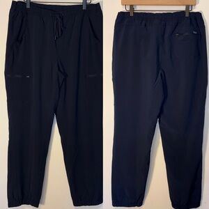 Eddie‎ Bauer Womens Polar Fleece Lined Navy Blue Pull on Travel Pants Size 14